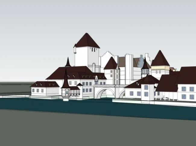 Sketchup Hotel Model | Multi story Resort Hotel, Classical Style