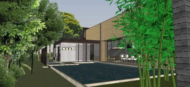 SketchUp Landscape Model: New Chinese-Style Single-Family Villa with Residential Garden