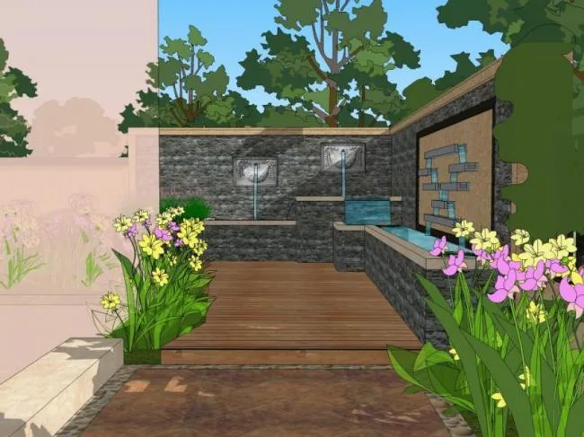 Sketchup Landscape Model | Villa Landscape, Classical Style