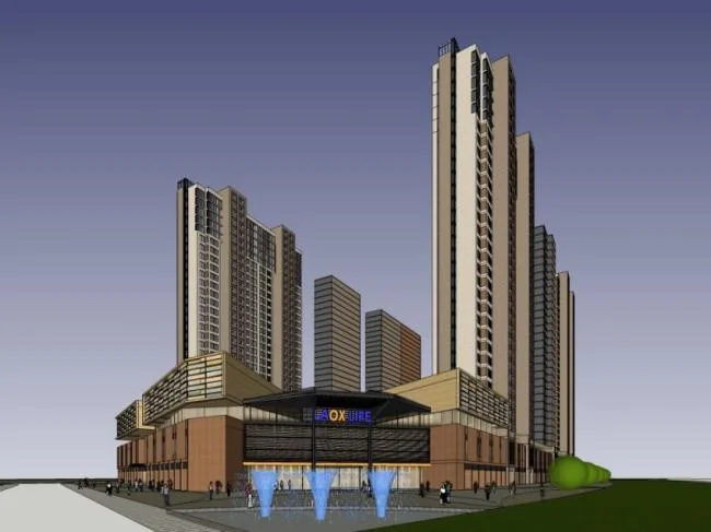 Sketchup Complex Model | Super High rise Urban Complex, Commercial, Residential, Modern Style