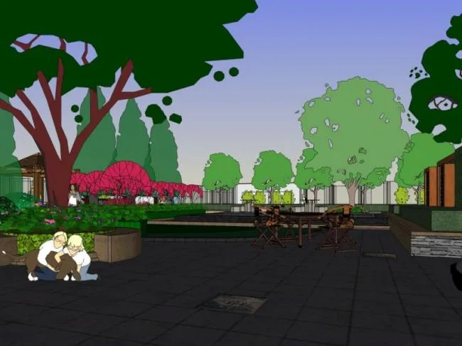 SketchUp Landscape Models: Community, Residential, and Modern Styles