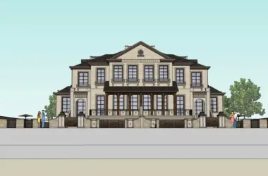 Classical Single-Family Villa Model in SketchUp-BIM WORLD