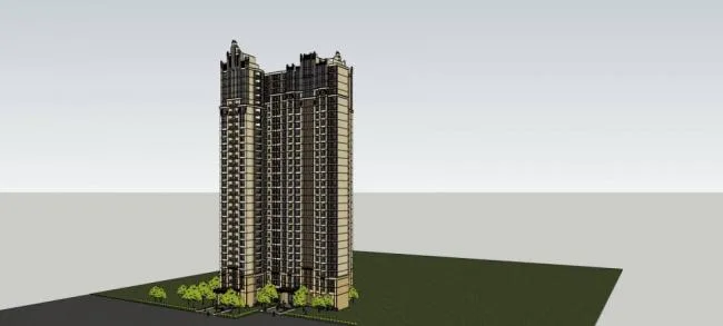 Sketchup Residential Model | High rise Residential Buildings, Neoclassical Style, Residential Buildings