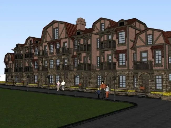 Sketchup Villa Model | Townhouse, Classical Style
