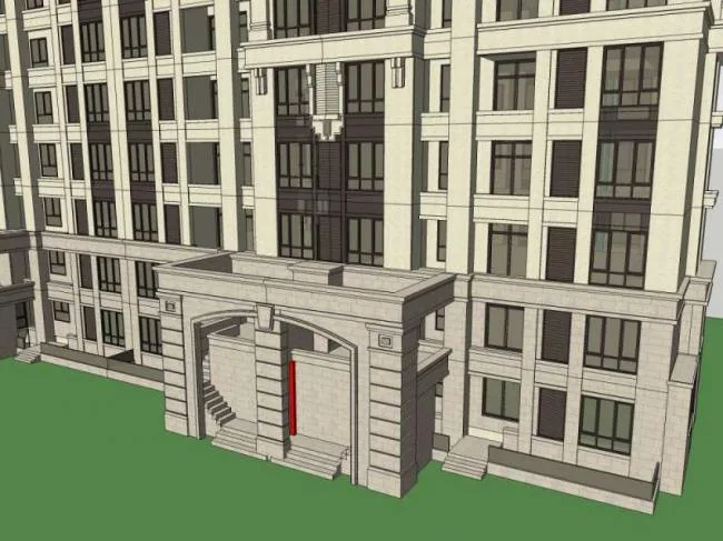 Sketchup Residential Model | Multi story Residence, European Style