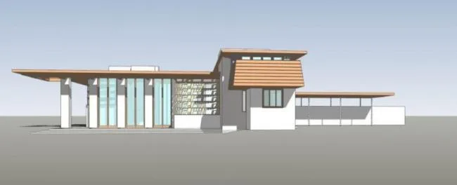 Sketchup Residential Model | Multi story Gordon Residence, Modern Style, Wright