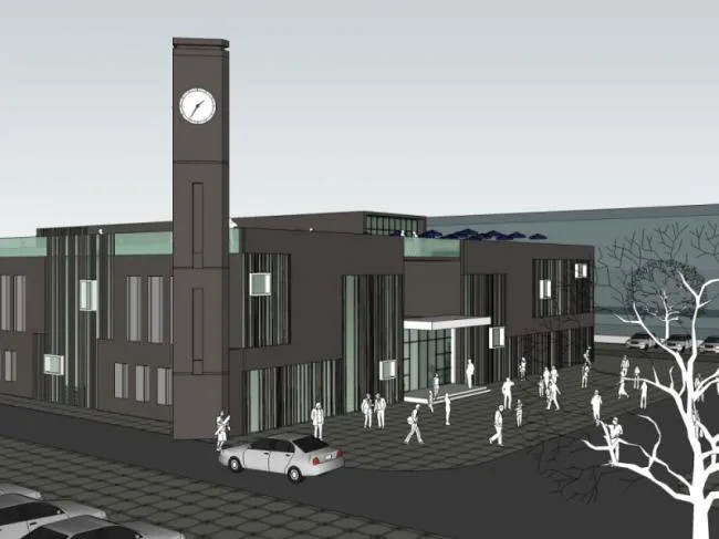 Sketchup Business Model | Multi story Business Center, Modern Style