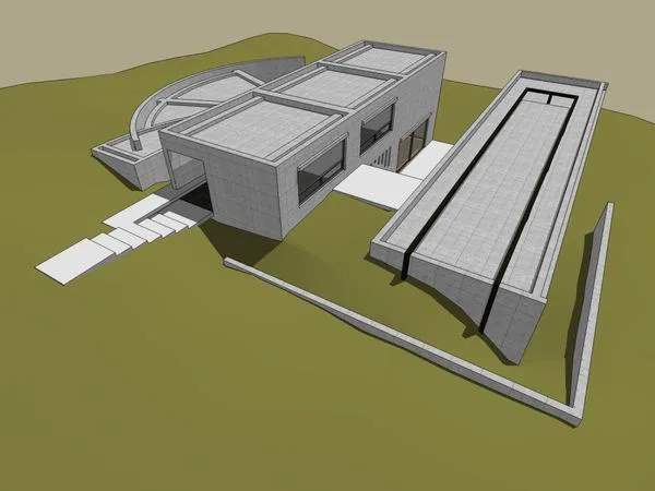 Sketchup Cultural Model | Multi story Museum, Cultural Architecture, Modern Style