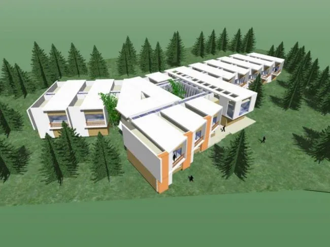 Sketchup Business Model | Low Level Clubhouse, Modern Style