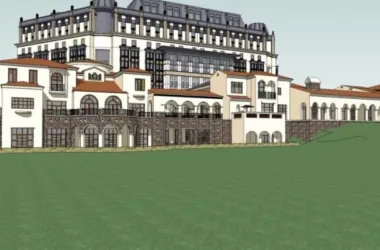 Modern Multi-Story Hotel Model in SketchUp-BIM WORLD