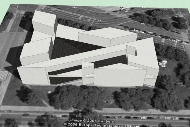 Sketchup School Model | Multi story Art Museum, Modern Style, Cultural Architecture