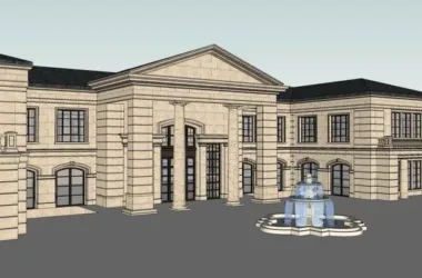 SketchUp Business Model: Multi-Story Wine Club with Commercial and Classical Design-BIM WORLD
