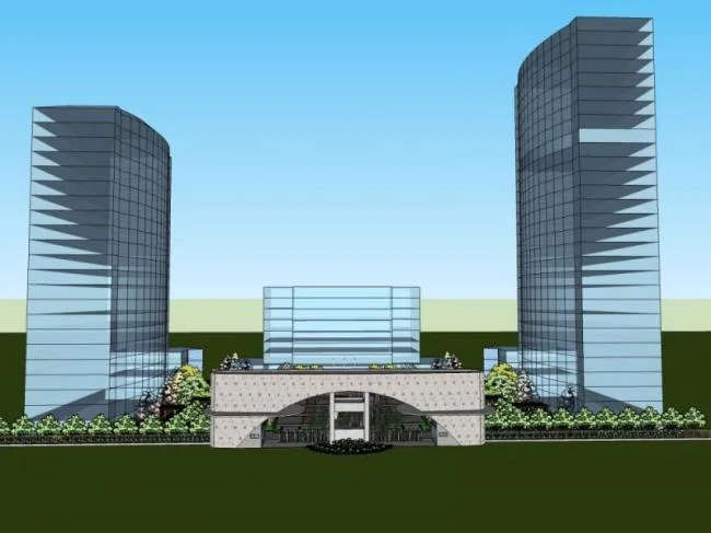 Sketchup Landscape Model | Office Landscape, Modern Style