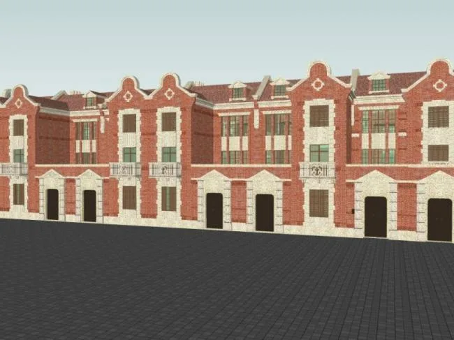Sketchup Residential Model | Multi story Residence, Classical Style