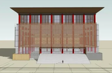 Modern Multi-Story Office Building Model in SketchUp-BIM WORLD