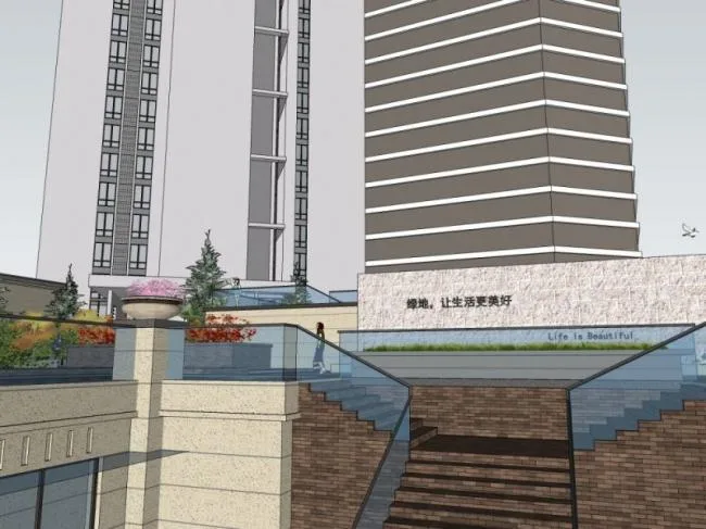 Sketchup Residential Model | Super High rise Residential, Modern Style