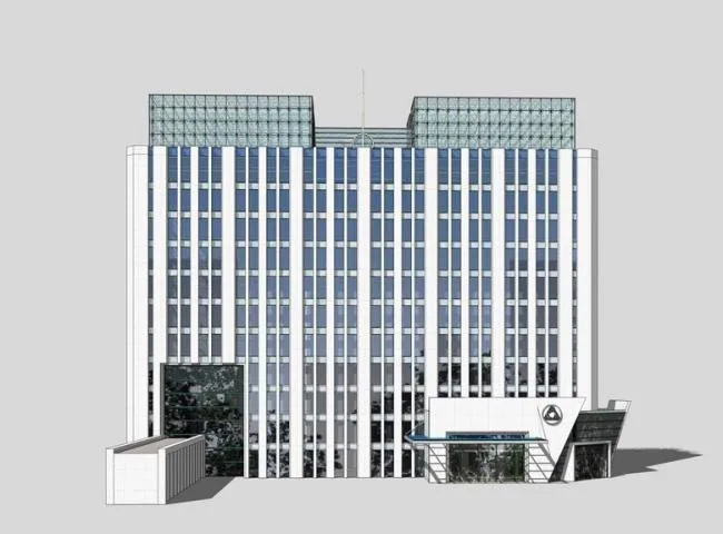 Modern High-Rise Administrative Office Building | SketchUp Office Model