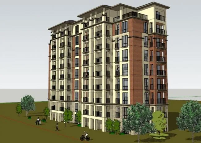 Sketchup Residential Model | Small and High Rise Residential Buildings, Classical Style
