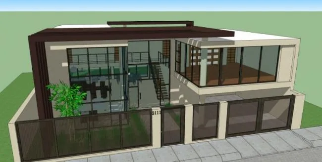 Sketchup Villa Model | Solo Villa, Modern Style