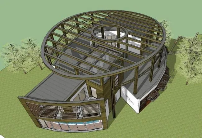 Sketchup Villa Model | Solo Villa, Oval, Flat Villa, Modern Style