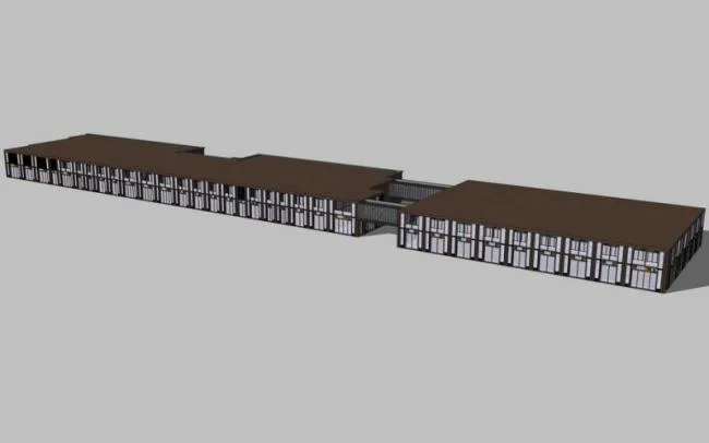 Sketchup Business Model | Multi story commercial podium, modern style
