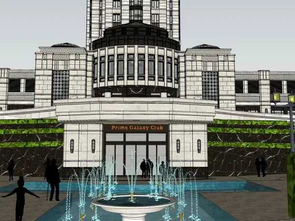 Sketchup Complex Model | Super high-rise complex, clubhouse, office, commercial, residential, classical style
