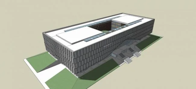 Sketchup Cultural Model | Multi story Library, Modern Style, Cultural Architecture
