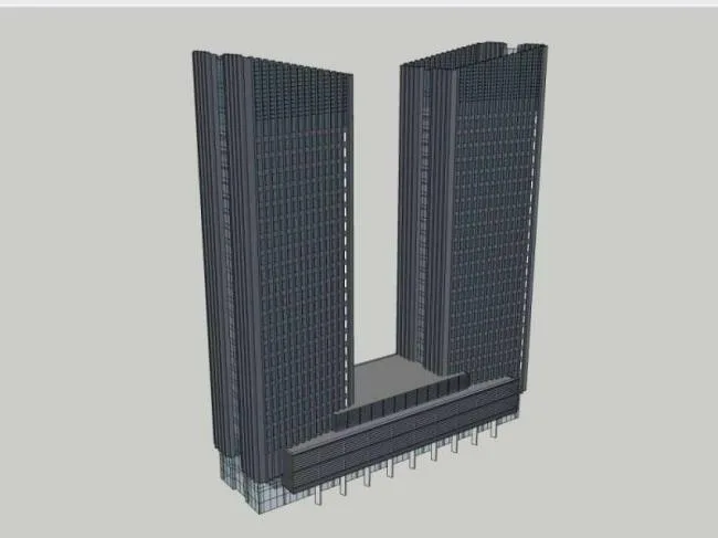 Sketchup Office Model | High rise Office Building, Classical Style