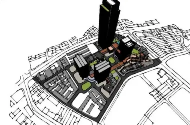 SketchUp Complex Model: Multi-Story High-Rise Mixed-Use Commercial and Modern Office Building-BIM WORLD