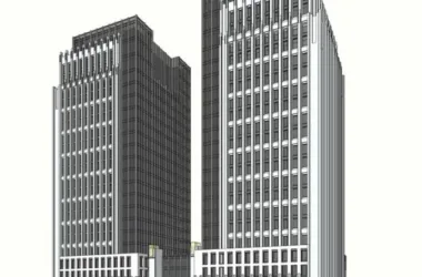 Modern High-Rise Hotel Model in SketchUp-BIM WORLD