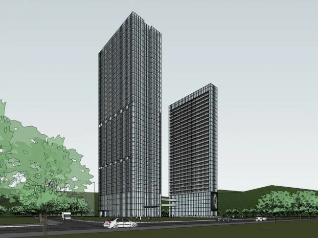 Sketchup Residential Model | Super high-rise residential building, modern style, 39 floors