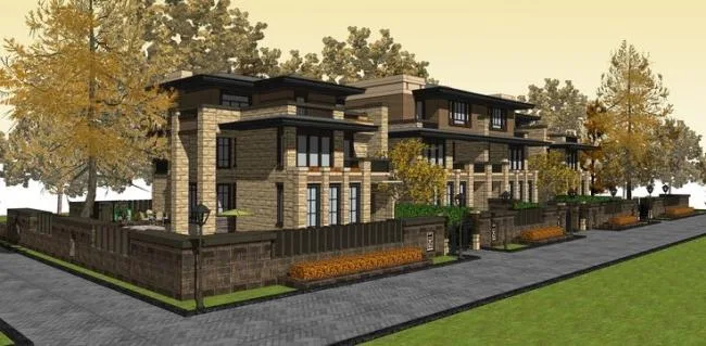 Sketchup Villa Model | Double Split Villa, European Neoclassical Style