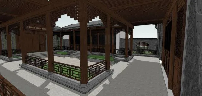 Sketchup Ancient Architecture Model | Siheyuan, Chinese Style, Ancient Architecture
