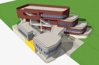 Modern Multi-Story Office Building Model in SketchUp-BIM WORLD
