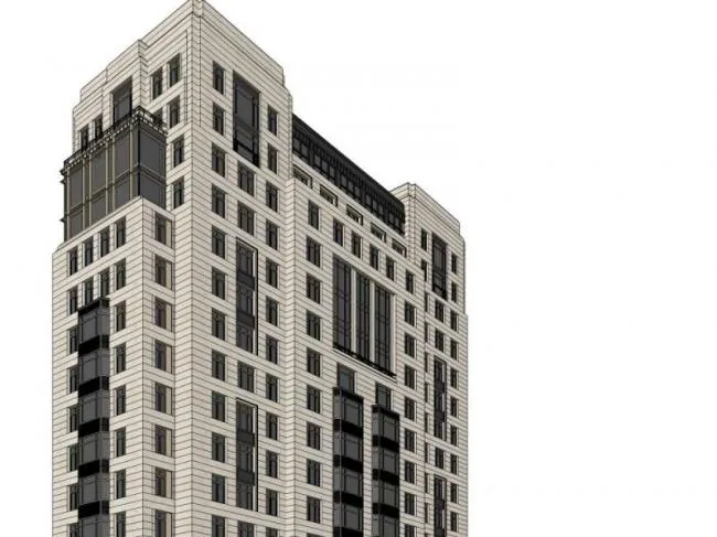 SketchUp Residential Model: Classical Style Super High-Rise Building