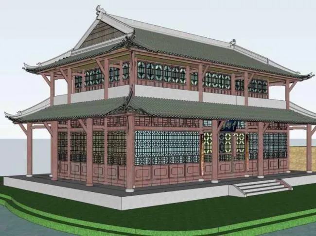 Sketchup Ancient Architecture Model | Multi story San Su Temple Yunyu Building, Chinese Style, Ancient Architecture