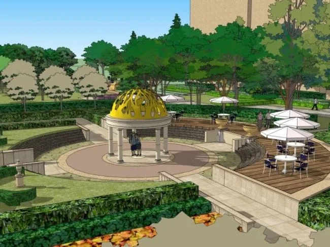Sketchup Landscape Model | Community Landscape, Residential Landscape, Classical Style