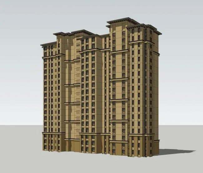 Sketchup Residential Model | High rise Residential Buildings, Residential Buildings, European Style, Classical Style