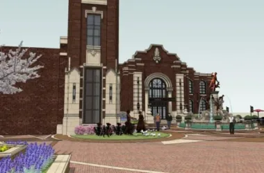 SketchUp Business Model: Classical-Style Low-Rise Sales Office Design-BIM WORLD