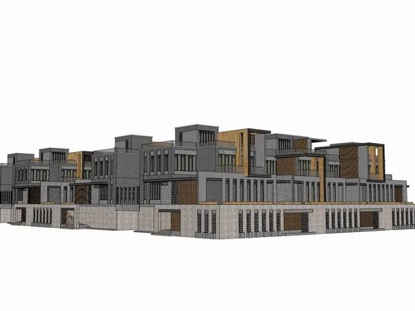 Sketchup Villa Model | Villa, Modern Style
