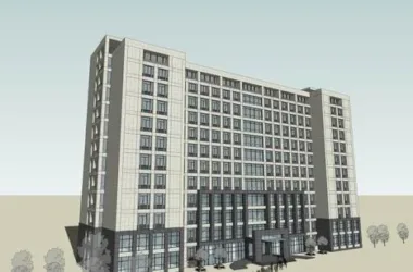 Classical Multi-Story Administrative Office Building SketchUp Model-BIM WORLD