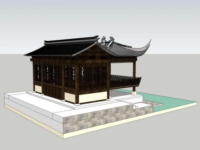 Sketchup Ancient Architecture Model | Multi story Stage, Chinese Style, Ancient Architecture