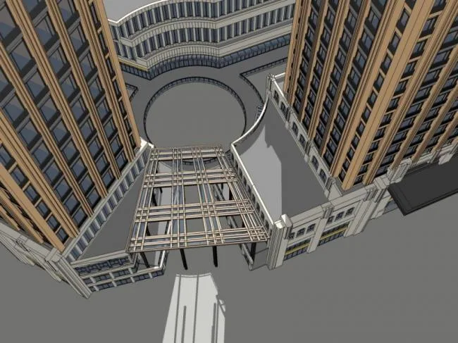Sketchup Complex Model | Multi story Commercial Complex, Residential, Classical Style