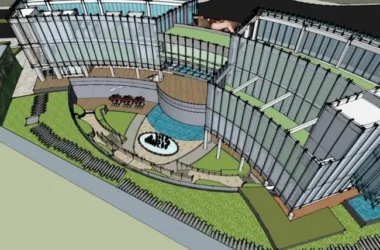SketchUp Business Model: Modern Multi-Story Commercial Sales Center Design-BIM WORLD