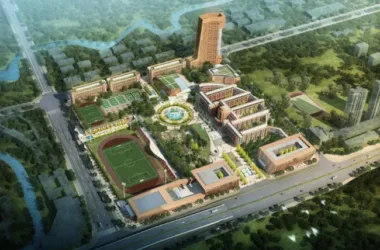 Modern Multi-Story High School Design | Educational Architecture in SketchUp-BIM WORLD