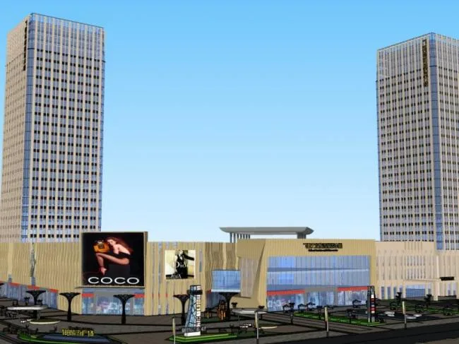 Sketchup Complex Model | Multi story Commercial Complex, Modern Style