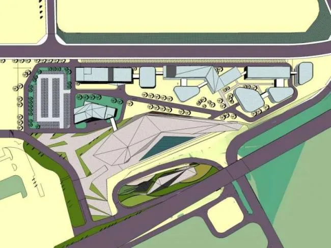 Sketchup Business Model | Multi story Stone City, Commercial, Modern Style