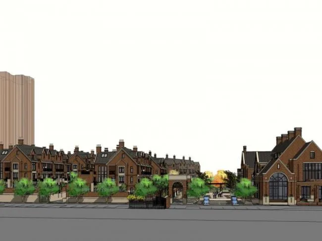 Sketchup Residential Model | Multi story residential community, residential building, British style, classical style