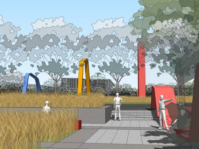 Modern Park Landscape Design in SketchUp