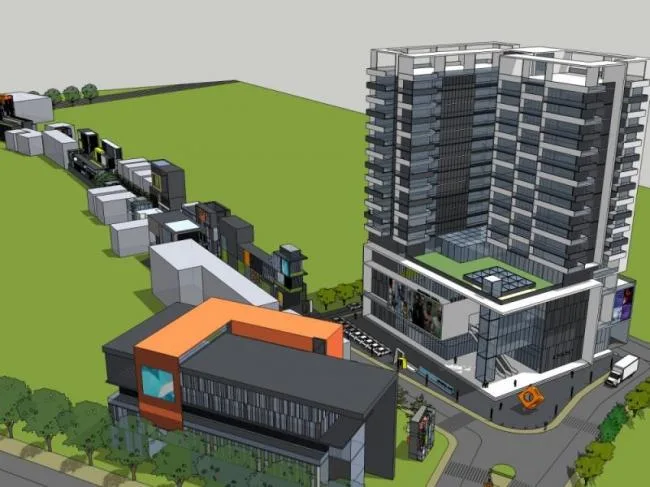Sketchup Business Model | High rise Commercial Center, Modern Style